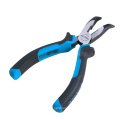 FIXTEC  6 Inch Bent Nose Pliers with Comfort Rubber Grip for Jewelry Making, Handcraft Making